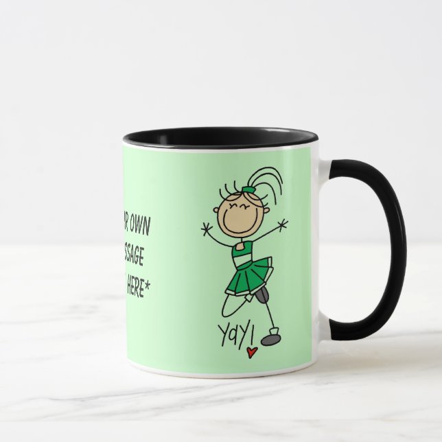 Kundengerechte grüne Cheerleader-Tasse Tasse (Rechts)