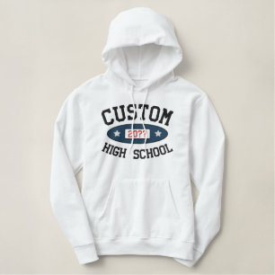 Kundengerechte Highschool schloss Jahr ab Bestickter Hoodie