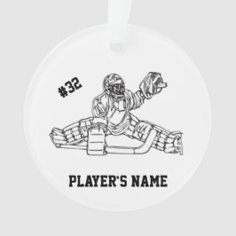 Kundengerechte Hockey-Torwart-Verzierung Ornament