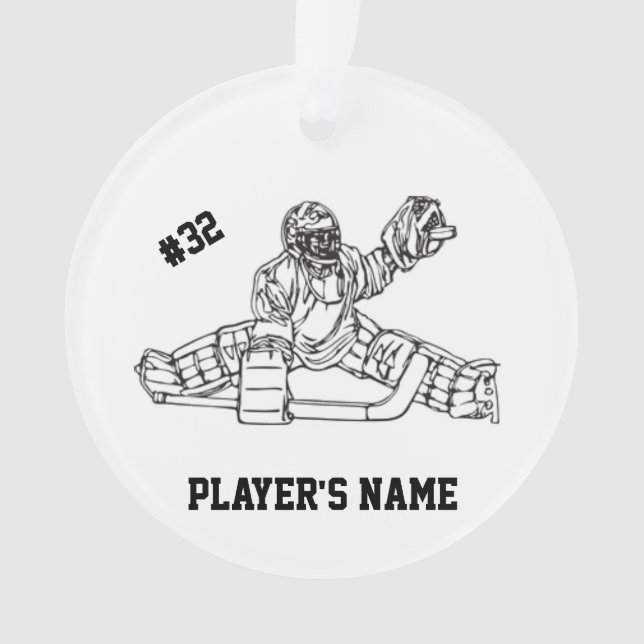 Kundengerechte Hockey-Torwart-Verzierung Ornament (Vorderseite)