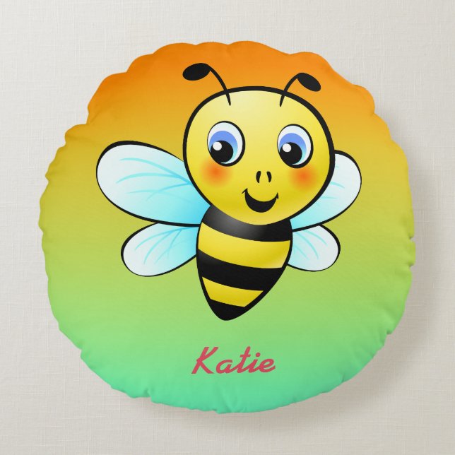 Kundengerechte Hummel Rundes Kissen (Vorderseite)