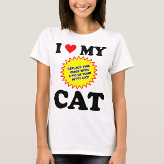 KUNDENGERECHTE i-Liebe meine Katze T-Shirt