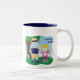 Kundengerechte i-Liebe Sie Vati Zweifarbige Tasse