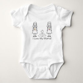 Kundengerechte LGBT 2 Mamas u. Baby Baby Strampler