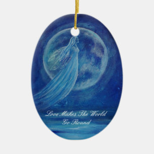 Kundengerechte Liebe lässt die Welt ringsum Engel Keramik Ornament