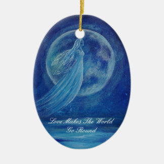 Kundengerechte Liebe lässt die Welt ringsum Engel Keramik Ornament