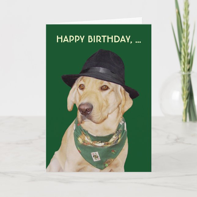 Kundengerechte lustige Hunde-/Labrador-Karte für Karte (Vorderseite)
