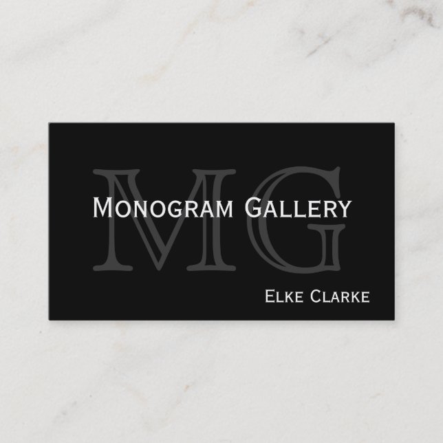 Kundengerechte Monogramm-Visitenkarte Visitenkarte (Vorderseite)