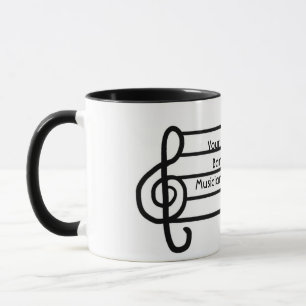 Kundengerechte Musikerkaffee-Tasse des dreifachen Tasse