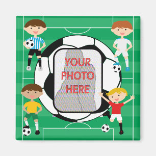 Kundengerechte niedliche Fußballstern-Foto Magnet