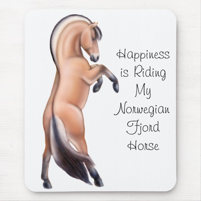 Kundengerechte norwegische Fjord-Pferdeerrichtung Mousepad (Vorne)