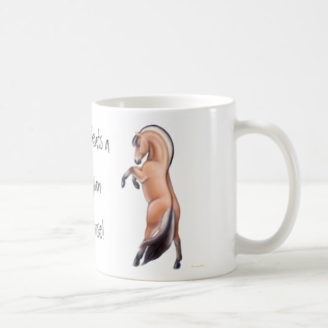Kundengerechte norwegische Fjord-PferdeTasse Kaffeetasse (Rechts)
