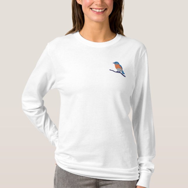 Kundengerechte Ostdrossel Besticktes Langarmshirt (Vorderseite)