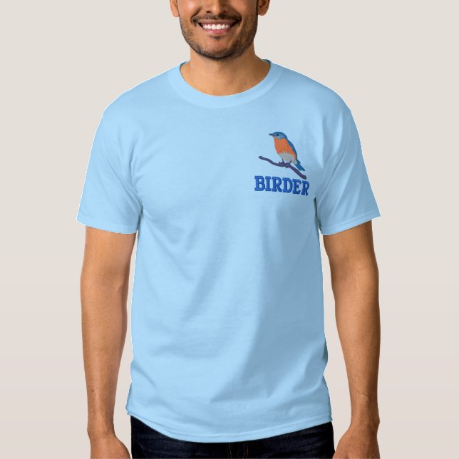 Kundengerechte Ostdrossel Besticktes T-Shirt (Vorderseite)