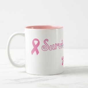 Kundengerechte rosa Band-Tasse Zweifarbige Tasse