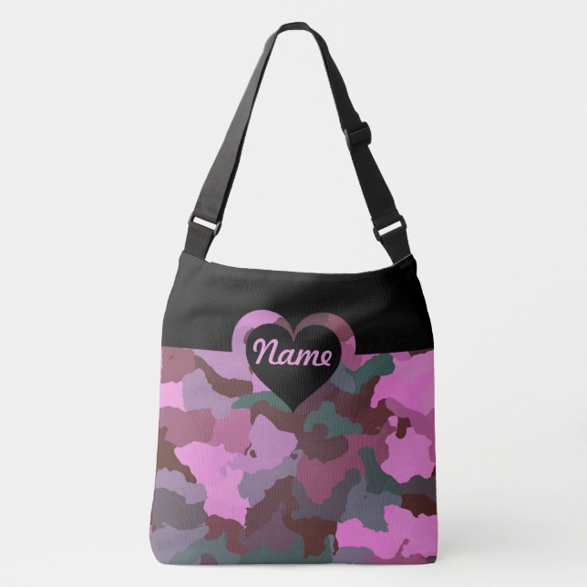 Kundengerechte rosa Camouflage für großes Tragetaschen Mit Langen Trägern (Vorderseite)