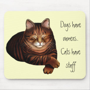 Kundengerechte Schlafenbrown Tabby-Katze Mousepad