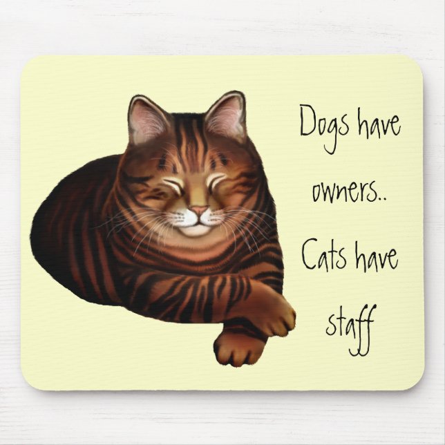 Kundengerechte Schlafenbrown Tabby-Katze Mousepad (Vorne)