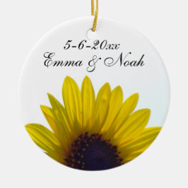 Kundengerechte Sonnenblume-Hochzeits-Verzierung Keramikornament