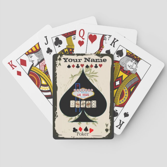 Kundengerechte Spaten-Las- VegasPoker-Karten Spielkarten (Rückseite)