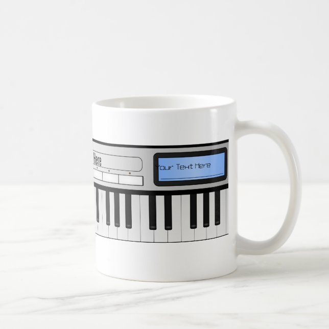 Kundengerechte synthesizer-Tastatur-Tasse Kaffeetasse (Rechts)