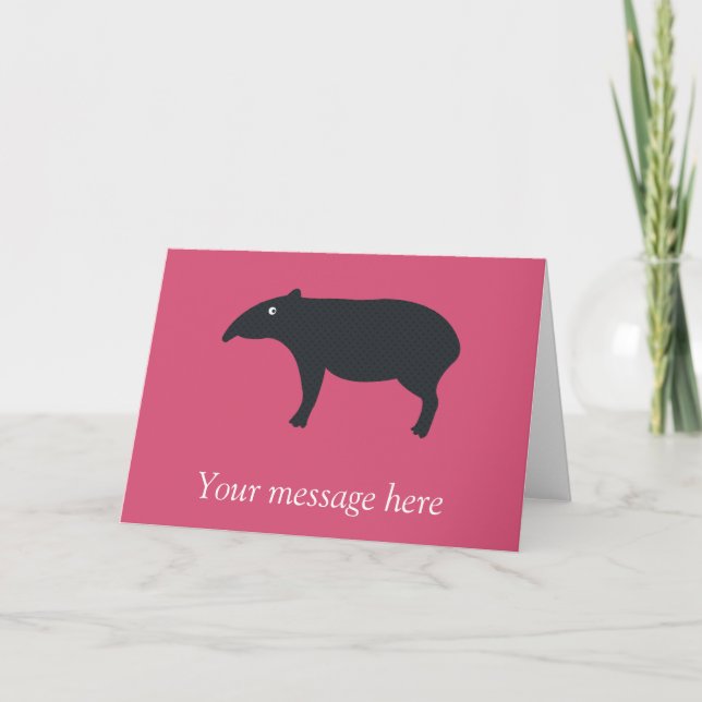 Kundengerechte Tapir-Karte Dankeskarte (Vorderseite)
