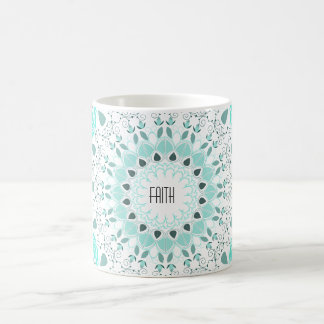 Kundengerechte Türkis-Kunst-Dekomandala-Tasse Kaffeetasse