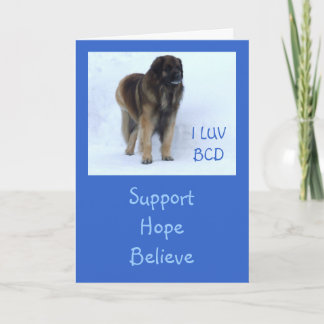 Kundengerechte "Unterstützung, Hoffnung, glauben" Karte