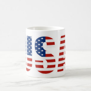 Kundengerechte USA-amerikanische Flagge Kaffeetasse