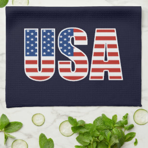 Kundengerechte USA-amerikanische Flagge Küchentuch