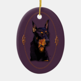 Kundengerechte Verzierung des Dobermanns Keramikornament