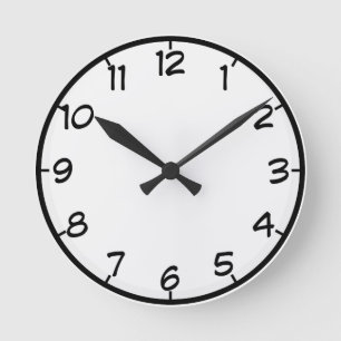 Kundengerechte Wanduhr mit Zahlen