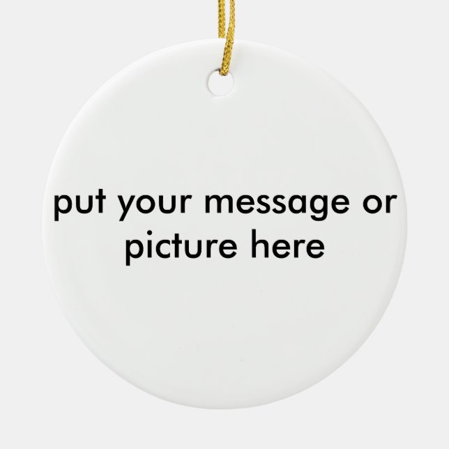 kundengerechte Weihnachtsverzierung Keramik Ornament (Vorne)