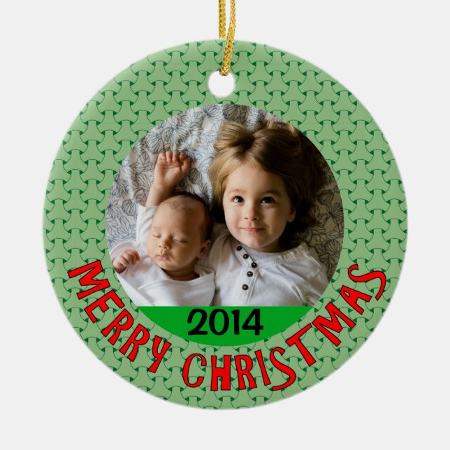 Kundengerechte Weihnachtsverzierung Keramikornament (Vorne)