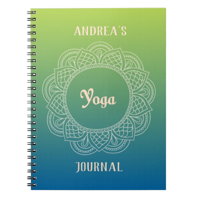 Kundengerechte Yoga-Zeitschrift Notizblock (Vorderseite)