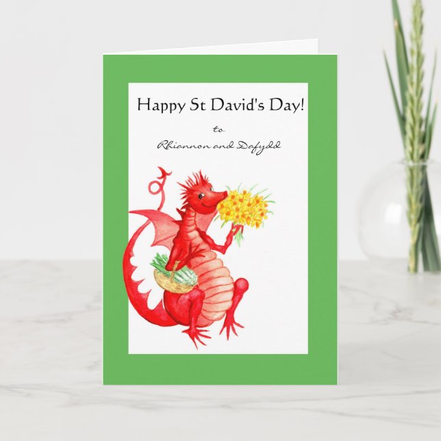Kundengerechten St David Tagesdrache-Karte Karte (Vorderseite)