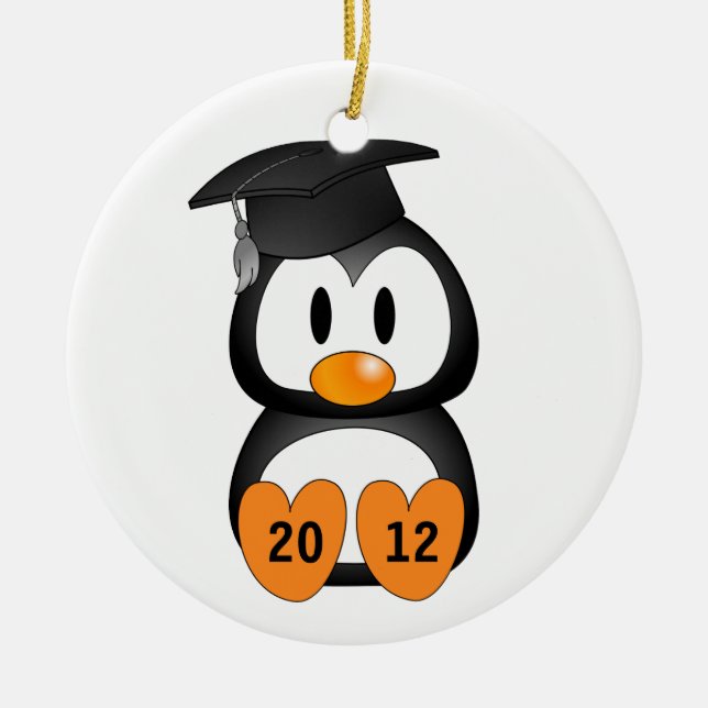 Kundengerechter AbschlussPenguin Keramik Ornament (Vorne)
