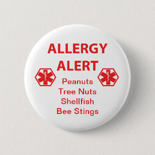 Kundengerechter Allergie-Alarm-Knopf Button
