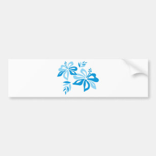 Kundengerechter blauer Hibiskus Autoaufkleber