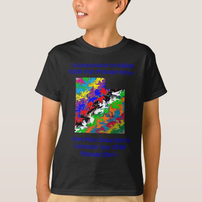 Kundengerechter bunter Wahl-T - Shirt Utahs (Vorderseite)