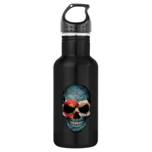 Kundengerechter Colorado-Flaggen-Schädel Trinkflasche