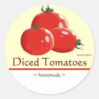 Kundengerechter eingemachter Tomate-Aufkleber Runder Aufkleber