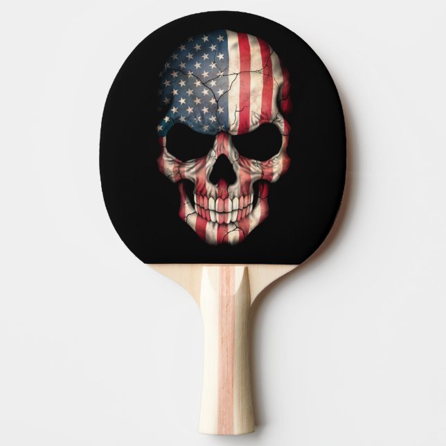 Kundengerechter Flagge-Schädel Tischtennis Schläger (Vorderseite)
