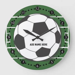 Kundengerechter Fußball auf Feld Große Wanduhr