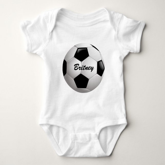 Kundengerechter Fußball-Fußball Baby Strampler (Vorderseite)
