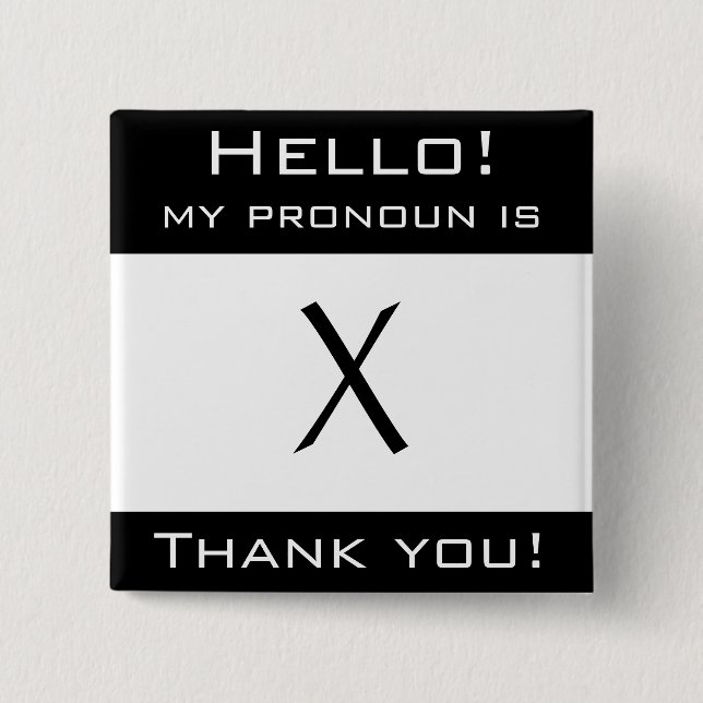 Kundengerechter Knopf "meines Pronomens" Button (Vorderseite)