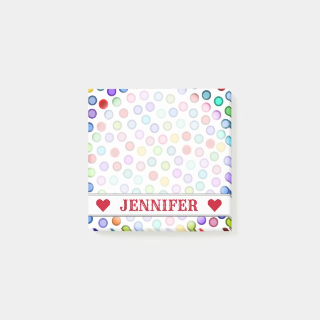 Kundengerechter Name - viele bunten Post-it Klebezettel (Vorderseite)