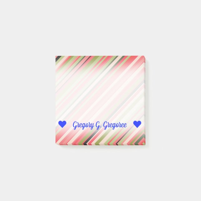 Kundengerechter Name; Wassermelone-Inspirierte Post-it Klebezettel (Vorderseite)