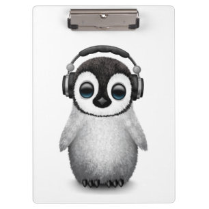 Kundengerechter niedlicher BabyPenguin DJ mit Klemmbrett