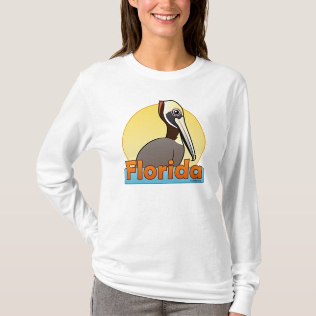 Kundengerechter Pelikan FLs Brown T-Shirt (Vorderseite)